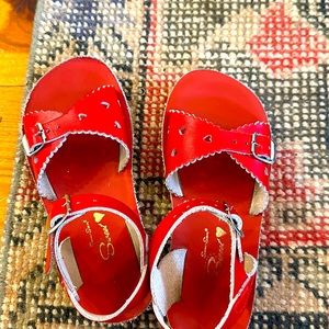 Sun San red sandals size 11
